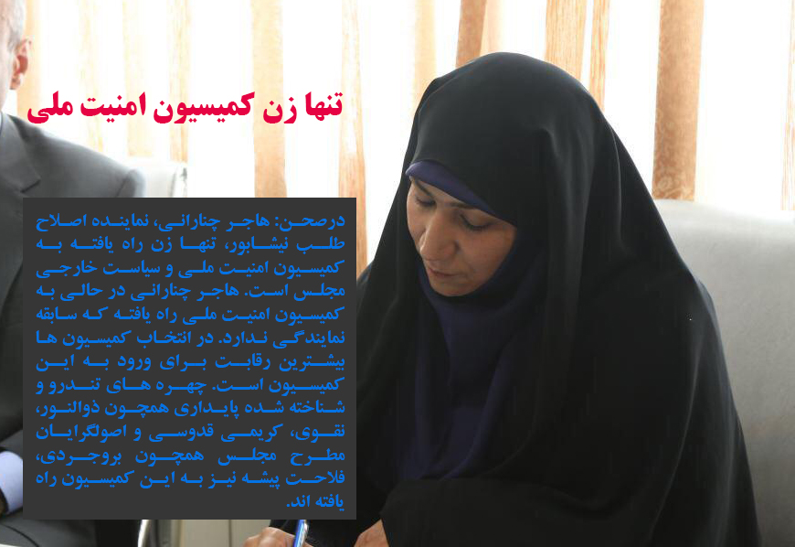تنها زن کمیسیون امنیت ملی