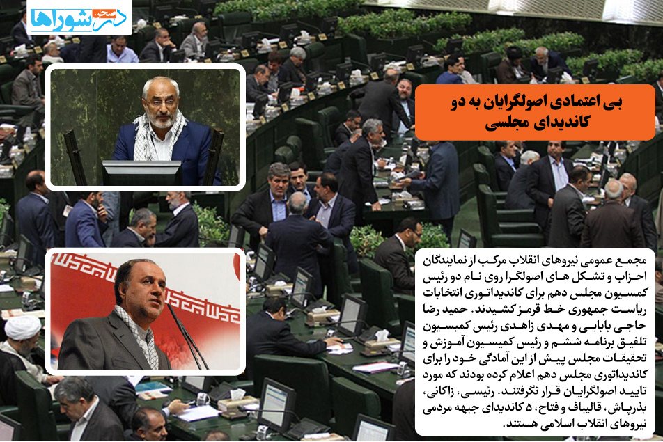 بی اعتمادی اصولگرایان به دو کاندیدای مجلسی