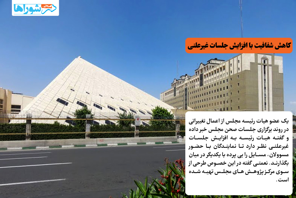 کاهش شفافیت با افزایش جلسات غیرعلنی