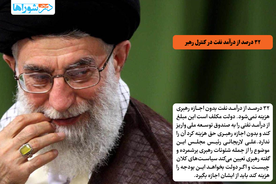 ۳۲ درصد از درآمد نفت در کنترل رهبر
