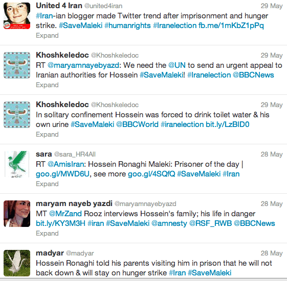Tweet Storm #SaveMaleki