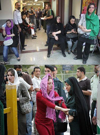 Women line up to give blood