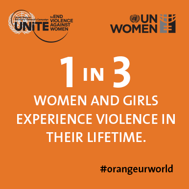 1 in 3 women VAW